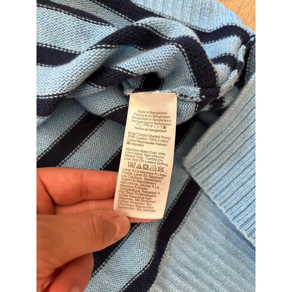 J.Crew crewneck sweater with a classic blue and black striped design - Picture 5 of 5